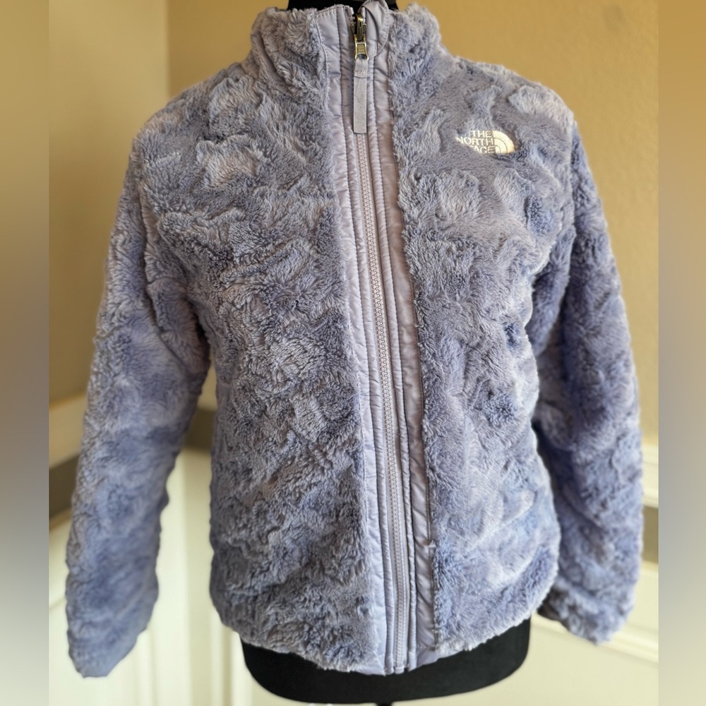 Girls North Face reversible girls Mossbud jacket (10/12)
